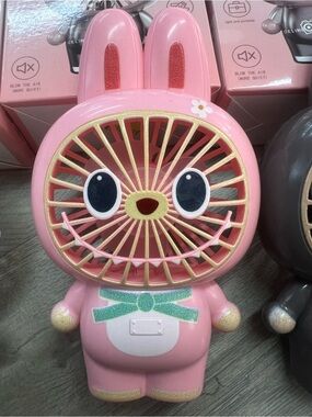 Pink Bunny Kids Fan - Cute Portable Toy Fan